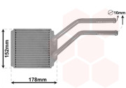 18006614 Výměník tepla, vnitřní vytápění VAN WEZEL