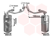 1800D387 sušič klimatizace 1.8i 16V (±AUT), 2.0i 16V (±AUT), 1.6TDCi (±AUT), 2.0TDCi (±AUT) 1800D387 VAN WEZEL