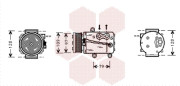 1800K339 kompresor klimatizace 1.3i 8V (±AUT), 1.6i 8V 1800K339 VAN WEZEL