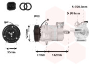 1800K469 9/09-9/11 kompresor klimatizace 2.2TDCi (typ SANDEN 7V16) průměr řemenice 127 mm 1800K469 VAN WEZEL