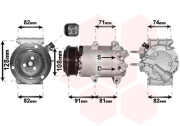 1800K570 kompresor klimatizace 1.25i, 1.4i, 1.6Ti, 1.5TDCi 1800K570 VAN WEZEL