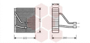 1800V330 Výparník, klimatizace VAN WEZEL
