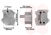 18013704 chladič oleje 2.2TDCi, 2.4TDCi, 3.2TDCi, jedna trubka [120*80*43] 18013704 VAN WEZEL