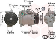 2500K238 kompresor klimatizace 2.0i 16V VVTi, 2.4i 16V VVTi (typ KEIHIN) 2500K238 VAN WEZEL