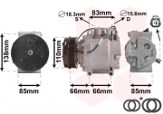 2500K260 kompresor klimatizace 1.2i, 1.3i 2500K260 VAN WEZEL