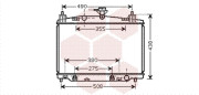 27002212 chladič 1.3i 16V (+AUT±AC), 1.5i 16V (+AUT±AC) [350*555*16] 27002212 VAN WEZEL