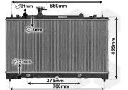 27002228 chladič 1.8i 16V (+A±AC), 2.0i 16V (+A±AC) [375*726*16] 27002228 VAN WEZEL