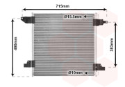 30005345 6/99- chladič klimatizace bez sušiče 5.5i 24V V8 , 4.0CDi V8  [510*535*16] 30005345 VAN WEZEL