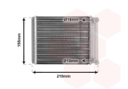 30006385 radiátor topení zadní - pro přídavné topení (typ BEHR) [170*152*42] 30006385 VAN WEZEL
