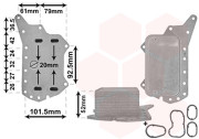 33003638 chladič oleje 1.6dCi [80*45*140] 33003638 VAN WEZEL
