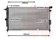 37002190 -10/90 chladič 1.4, 1.6, 1.8, 2.0, 1.7D ±AC [617*374*34] 37002190 VAN WEZEL