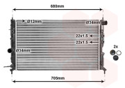 37002244 chladič 1.6i (+AC), 1.6i 16V (+AC), 1.8i 16V (+AC), 2.0i (+AC), 2.0i 16V (+AC) , 2.5i 24V, 2.0Di 16V 37002244 VAN WEZEL