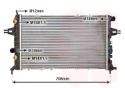 37002253 chladič 2.0i, 2.2i, 2.0Di ±AUT ±AC [600*368*34] 37002253 VAN WEZEL