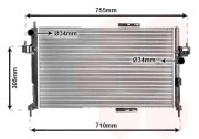 37002305 chladič 1.7Di 8V (±AC), 1.7DTi 8V (±AC) [600*368*32] 37002305 VAN WEZEL