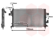 37002383 chladič 2.0i 16V Turbo OPC (±AC), 1.3CDTi (±AC),  1.7CDTi (±AC), 1.9CDTi (±AC) [600*370*28] 37002383 VAN WEZEL