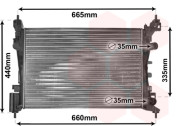 37002408 chladič 1.0i 12V (±AC), 1.2i 16V (±AUT±AC), 1.4i 16V (±AUT±AC) [540*375*26] 37002408 VAN WEZEL