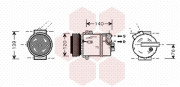 3700K409 kompresor klimatizace 3.2i 24V (±AUT), 2.0DTi, 2.2DTi (±AUT), 3.0CDTi (±AUT) 3700K409 VAN WEZEL