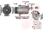 3700K428 kompresor klimatizace 1.6i 16V Twinport (±AUT) manuální AC 3700K428 VAN WEZEL