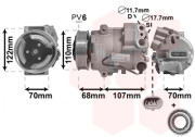 3700K594 kompresor klimatizace 1.3CDTi, 1.7CDTi 3700K594 VAN WEZEL