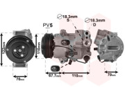 3700K608 kompresor klimatizace 1.4i (-A)  3700K608 VAN WEZEL