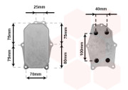 37013707 Olejový chladič, motorový olej VAN WEZEL