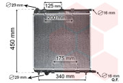 40002289 chladič 1.4i 16V (+AUT±AC), 1.6i 16V (±AC) [380*390*24] 40002289 VAN WEZEL