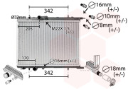 40002300 chladič 1.1i (±AC), 1.4i (±A±AC), 1.6i (±A±AC), 1.8i (±AC), 2.0i (±A±AC), 1.4HDi (±AC), 1.9D (±AC), 2.0HDi (±A±AC) [380*552*26] 40002300 VAN WEZEL