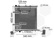 40002368 chladič 1.4i 16V (+AUT±AC), 1.6i 16V (±AC) [380*390*24] 40002368 VAN WEZEL