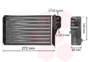 40006292 radiátor topení pro všechny pohoné jednotky (±AUT±AC) [234*158*42] 40006292 VAN WEZEL