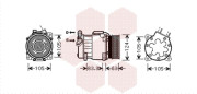 4000K306 kompresor klimatizace 3.0i 24V (±AUT) 4000K306 VAN WEZEL