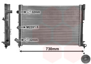 43002165 chladič 1.8i 8V (±AUT+AC), 2.0i 8V (±AUT±AC), 2.0i 16V (±AUT+AC), 3.0i 24V (±AUT±AC), 2.2D (±AC) [634*438*42] 43002165 VAN WEZEL