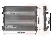 43002269 chladič 1.4i (±AC), 1.6i 16V (+AC) [480*414*28] 43002269 VAN WEZEL