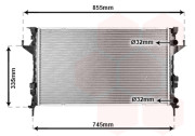 43002291 chladič 3.0i 24V (+AUT ±AC), 3.5i 24V (+AUT +AC) [680*400*42] {8200.008.766} 43002291 VAN WEZEL