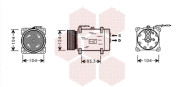 4300K244 kompresor klimatizace 1.6i 8V (±AUT) 4300K244 VAN WEZEL