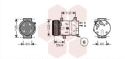 4300K345 kompresor klimatizace 1.8i 16V (±AUT), 2.0i 16V (±AUT), 1.9DCi (±AUT), 2.2DCi (±AUT) 4300K345 VAN WEZEL