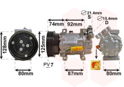 4300K452 kompresor klimatizace 1.2i 8V, 1.2i 16V 4300K452 VAN WEZEL