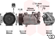 4300K489 kompresor klimatizace 1.6i 16V, 1.5DCi, 1.6DCi 4300K489 VAN WEZEL