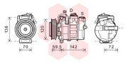 4300K494 Kompresor, klimatizace VAN WEZEL