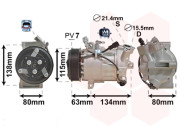 4301K703 kompresor klimatizace 0.9TCe, 1.2TCe 4301K703 VAN WEZEL