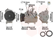 5200K125 kompresor klimatizace 1.3i 16V, 1.5i 16V, 1.6i 16V, 1.6JTD 5200K125 VAN WEZEL