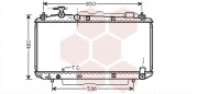 53002299 chladič 1.8i 16V (±AUT), 2.0i 16V VVTi (±AC) [375*738*16] 53002299 VAN WEZEL