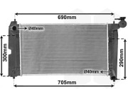 53002302 chladič 1.4i VVTi (±AC), 1.6i 16V VVTi (±AC), 1.8i 16V VVTi (±AC), 1.8i 16V VVTLi (±AC) [600*350*16] 53002302 VAN WEZEL