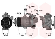 5300K618 kompresor klimatizace 1.0VVTi, 1.3VVTi, 1.4D4-D 5300K618 VAN WEZEL