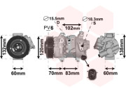 5300K627 kompresor klimatizace 1.6i, 1.8i, 2.0i 5300K627 VAN WEZEL