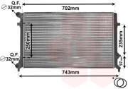 58002204 chladič 1.4i 16V (±AC), 1.4FSi 16V (±AC), 1.6i 8V (±AC), 1.6FSi 16V (±AC), 2.0SDi (±AC) [650*415*23] (ŠKODA, VW) 58002204 VAN WEZEL