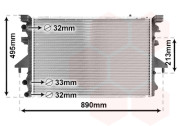 58002230 chladič 2.0i 8V (±AC), 1.9TDi (±AC) [710*463*24] letovaný 58002230 VAN WEZEL