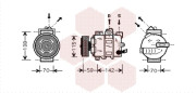 5800K284 kompresor klimatizace 2.5TDi (řemenice 110 mm, PV6) 5800K284 VAN WEZEL