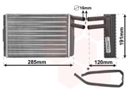 59006096 radiátor topení +AC [245*188*43] 59006096 VAN WEZEL