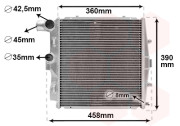 74012704 Chladič, chlazení motoru VAN WEZEL