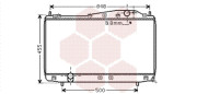 81002054 Chladič, chlazení motoru VAN WEZEL